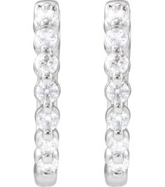 688989 Earring Set 14K White 15.9 Mm 2 Mm Lab-Grown Diamond Round 1.8Mm 13 Ctw Si1-Si2, Gh Pair Hinged Polished 13 Ctw Lab-Grown Diamond Hoop Earrings