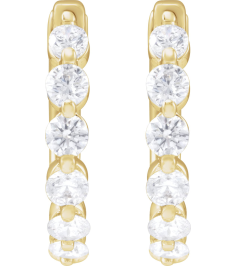 688989 Earring Set 14K Yellow 15.7 Mm 2 Mm Lab-Grown Diamond Round 2.4Mm 34 Ctw Si1-Si2, Gh Pair Hinged Polished 34 Ctw Lab-Grown Diamond Hoop Earrings