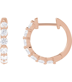 688989 Earring Set 14K Rose 15.7 Mm 2 Mm Lab-Grown Diamond Round 2.4Mm 34 Ctw Si1-Si2, Gh Pair Hinged Polished 34 Ctw Lab-Grown Diamond Hoop Earrings