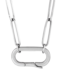 88416 Necklace 14K White 13.73 X 7.65 Mm 16 In Polished Charm Necklace