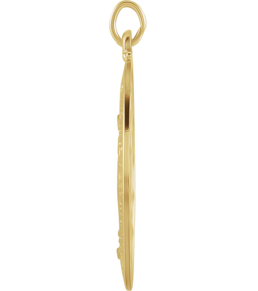 R5020 Pendant 14K Yellow 26 X 18 Mm Polished Oval Miraculous Medal
