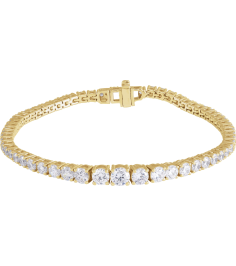 Brc923 Bracelet Set 14K Yellow Round Lab-Grown Diamond Lab-Grown Diamond 4.9Mm 6 Ctw Si1-Si2, G-H 7 In Polished 6 Ctw Lab-Grown Diamond Line Bracelet