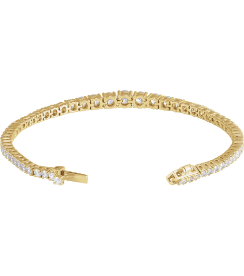 Brc923 Bracelet Set 14K Yellow Round Lab-Grown Diamond Lab-Grown Diamond 4.9Mm 6 Ctw Si1-Si2, G-H 7 In Polished 6 Ctw Lab-Grown Diamond Line Bracelet
