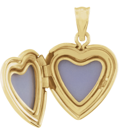 57877 Pendant 14K Yellow 24 X 16 Mm Polished Heart Locket