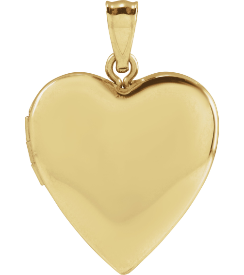 57877 Pendant 14K Yellow 28 X 20 Mm Polished Heart Locket