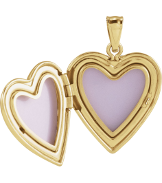 57877 Pendant 14K Yellow 28 X 20 Mm Polished Heart Locket