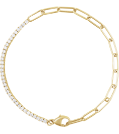 Brc924 Bracelet Set 14K Yellow Round Natural Diamond 1.9Mm 1 Ctw I1, G-H 7 12 In Polished 1 Ctw Natural Diamond Adjustable Line Bracelet