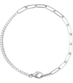 Brc924 Bracelet Set 14K White Round Natural Diamond Natural Diamond 1.9Mm 1 Ctw I1, G-H 7 12 In Polished 1 Ctw Natural Diamond Adjustable Line Bracelet