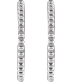 88383 Earring Platinum 16 Mm 1.5 Mm Pair Friction Backs Included Polished Starburst Hoop Earrings