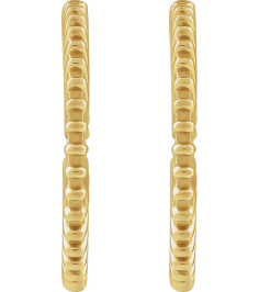 88383 Earring 14K Yellow 16 Mm 1.5 Mm Pair Friction Backs Included Polished Starburst Hoop Earrings