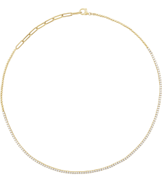688993 Necklace Set 14K Yellow Round Natural Diamond 1.8Mm 3 15 Ctw I1, G-H 15-18 In Polished 3 15 Ctw Natural Diamond Adjustable Line Necklace