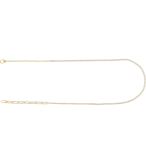 688993 Necklace Set 14K Yellow Round Natural Diamond 1.8Mm 3 15 Ctw I1, G-H 15-18 In Polished 3 15 Ctw Natural Diamond Adjustable Line Necklace