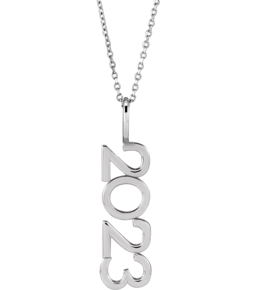87773 Necklace 14K White 2023 27.57 X 7.97 Mm 16-18 In Polished 
