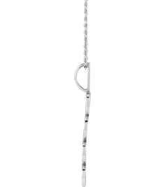 87773 Necklace 14K White 2023 27.57 X 7.97 Mm 16-18 In Polished 