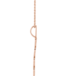 87773 Necklace 14K Rose 2023 27.57 X 7.97 Mm 16-18 In Polished 