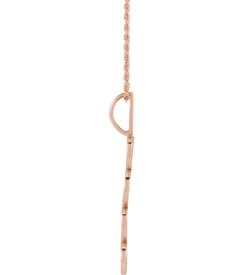 87773 Necklace 14K Rose 2023 27.57 X 7.97 Mm 16-18 In Polished 