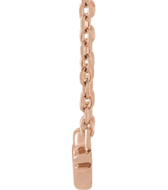 88421 Necklace 14K Rose 12.32 X 4.61 Mm 18 In Polished Heart With Angel Wings Necklace