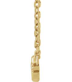 88421 Necklace 14K Yellow 12.32 X 4.61 Mm 18 In Polished Heart With Angel Wings Necklace