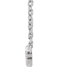 88421 Necklace Platinum 12.32 X 4.61 Mm 18 In Polished Heart With Angel Wings Necklace