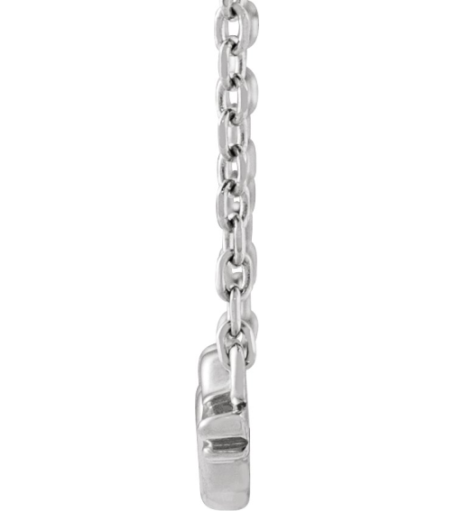 88421 Necklace Platinum 12.32 X 4.61 Mm 18 In Polished Heart With Angel Wings Necklace