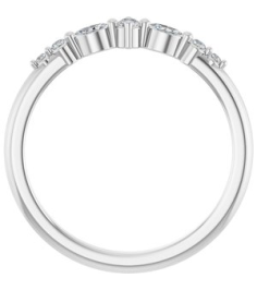 126532 Ring Set Platinum Natural Diamond Round 2 Mm Natural Diamond Polished 18 Ctw Natural Diamond Stackable Ring