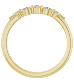 126532 Ring Set 14K Yellow Natural Diamond Round 2 Mm Natural Diamond Polished 18 Ctw Natural Diamond Stackable Ring