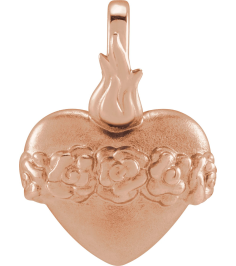 88427 Pendant 14K Rose 11.12 X 11.12 Mm Polished Immaculate Heart Of Mary Pendant