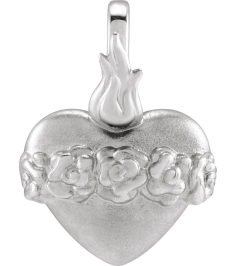 88427 Pendant 14K White 11.12 X 11.12 Mm Polished Immaculate Heart Of Mary Pendant