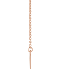 88376 Necklace 14K Rose 18 In Polished Engravable Family Heart Necklace