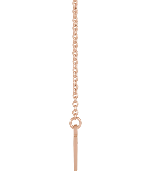 88376 Necklace 14K Rose 18 In Polished Engravable Family Heart Necklace