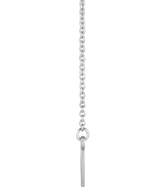 88376 Necklace Platinum 18 In Polished Engravable Family Heart Necklace