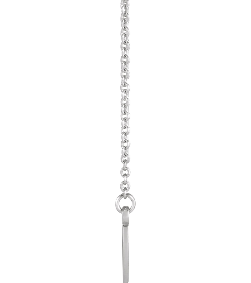 88376 Necklace Platinum 18 In Polished Engravable Family Heart Necklace