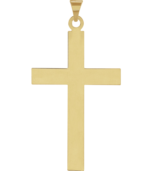 R4030 Pendant 18K Yellow 39 X 25 Mm Polished Cross Pendant