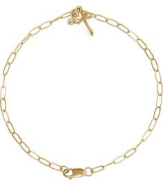 Brc916 Bracelet 14K Yellow Set Natural Diamond Round 2 Mm 9.5 X 7 Mm 7 In I1, G-H Natural Diamond Polished .03 Ctw Natural Diamond Cross Charm Bracelet