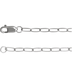 Brc916 Bracelet 14K White Set Natural Diamond Round 2 Mm 9.5 X 7 Mm 7 In I1, G-H Natural Diamond Polished .03 Ctw Natural Diamond Cross Charm Bracelet