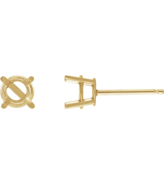 1874 14K Yellow Set Round Natural Diamond Pair 3.25Mm 13 Ctw I1, G-H Friction Friction Backs Included 4-Prong Polished 13 Ctw Natural Diamond Stud Earrings