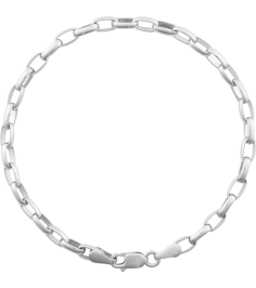 Ch1227 Sterling Silver Cable 3.9 Mm 7 In Lobster Clasp Polished Puffed Oval Cable Chain