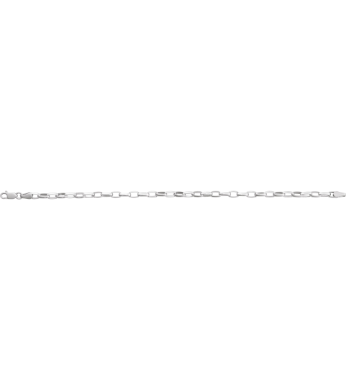 Ch1227 Sterling Silver Cable 3.9 Mm 7 In Lobster Clasp Polished Puffed Oval Cable Chain