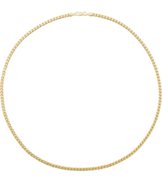 Ch1228 14K Yellow Franco 3.4 Mm 8 In Lobster Clasp Diamond-Cut Hollow Diamond-Cut Franco Chain
