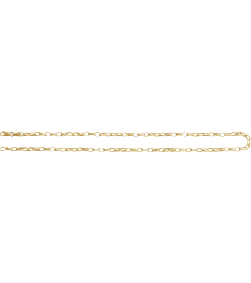 Ch1227 14K Yellow Cable 3.9 Mm 20 In Lobster Clasp Polished Puffed Oval Cable Chain
