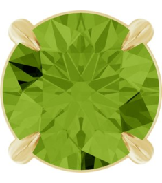 88436 Pendant Set 14K Yellow Round Natural Peridot 6 Mm Polished Natural Peridot Solitaire Slide Pendant