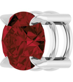 88436 Pendant Set Platinum Round Natural Mozambique Garnet 6 Mm Polished Natural Mozambique Garnet Solitaire Slide Pendant