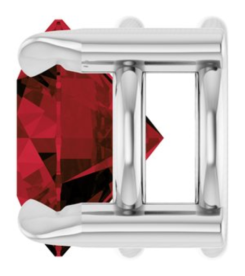 88436 Pendant Set Platinum Round Natural Mozambique Garnet 6 Mm Polished Natural Mozambique Garnet Solitaire Slide Pendant