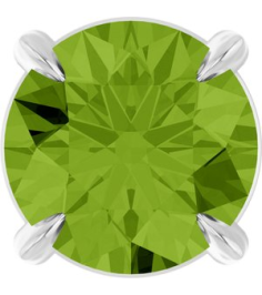 88436 Pendant Set Platinum Round Natural Peridot 6 Mm Polished Natural Peridot Solitaire Slide Pendant