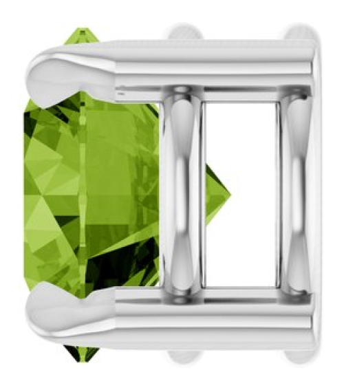 88436 Pendant Set Platinum Round Natural Peridot 6 Mm Polished Natural Peridot Solitaire Slide Pendant