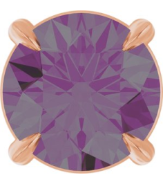 88436 Pendant Set 14K Rose Round Lab-Grown Alexandrite 6 Mm Polished Lab-Grown Alexandrite Solitaire Slide Pendant
