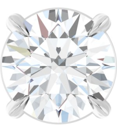 88436 Pendant Set 14K White Round Natural White Sapphire 6 Mm Polished Natural White Sapphire Solitaire Slide Pendant