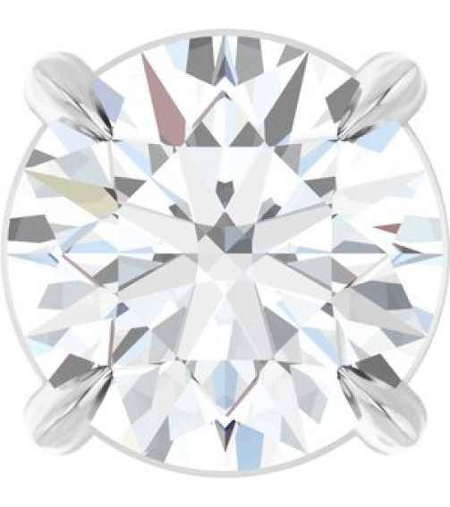 88436 Pendant Set 14K White Round Natural White Sapphire 6 Mm Polished Natural White Sapphire Solitaire Slide Pendant