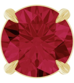 88436 Pendant Set 14K Yellow Round Lab-Grown Ruby 6 Mm Polished Lab-Grown Ruby Solitaire Slide Pendant