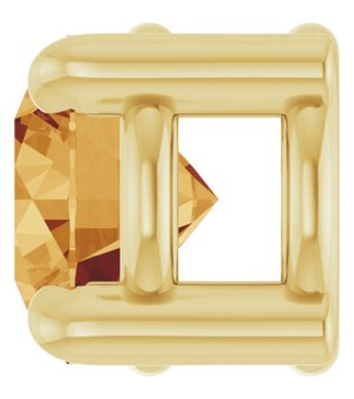 88436 Pendant Set 14K Yellow Round Natural Citrine 4 Mm Polished Natural Citrine Solitaire Slide Pendant